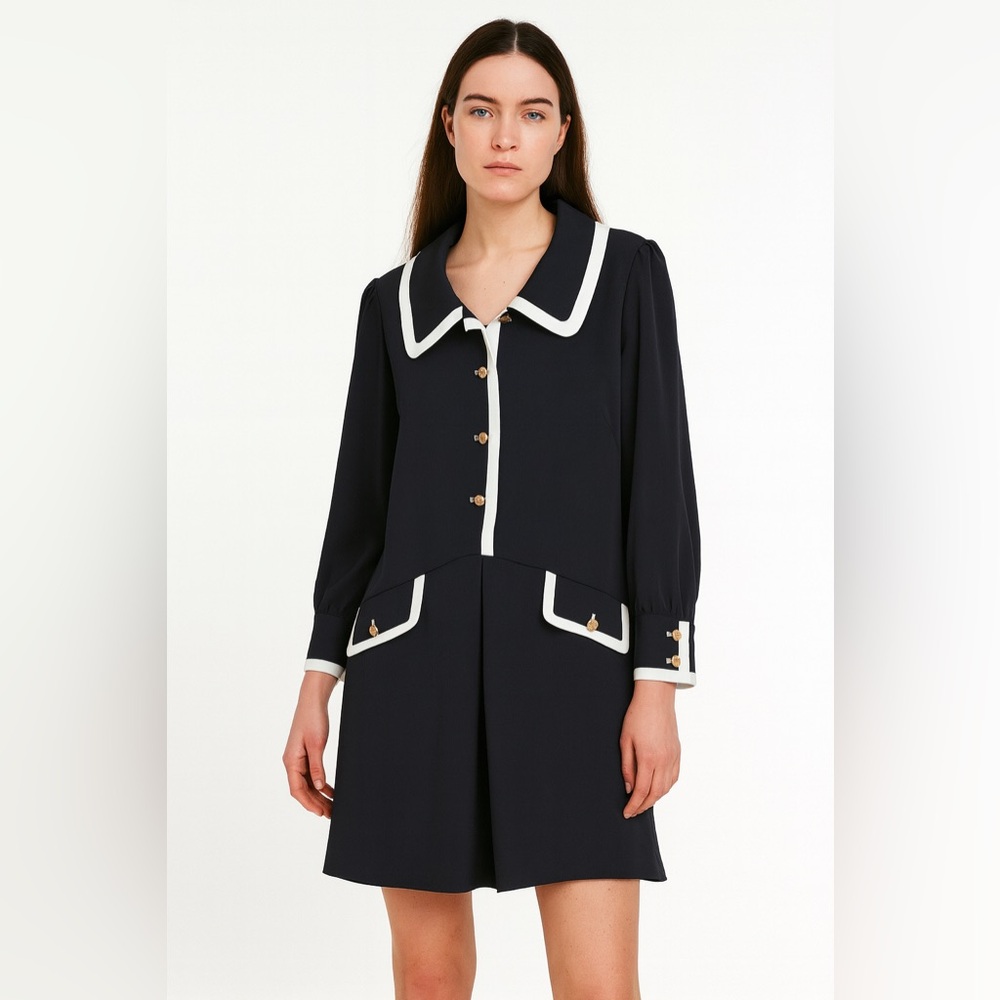 Tuckernuck Navy and White Everly Dress size XL